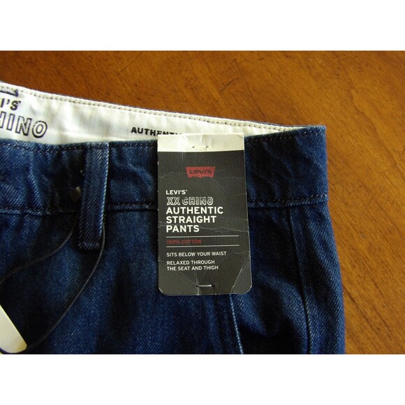 Levi's XX Chino Authentic Fit Men's Cotton Straight Leg Dark Blue Pants Sz 32x30 - Picture 3 of 16